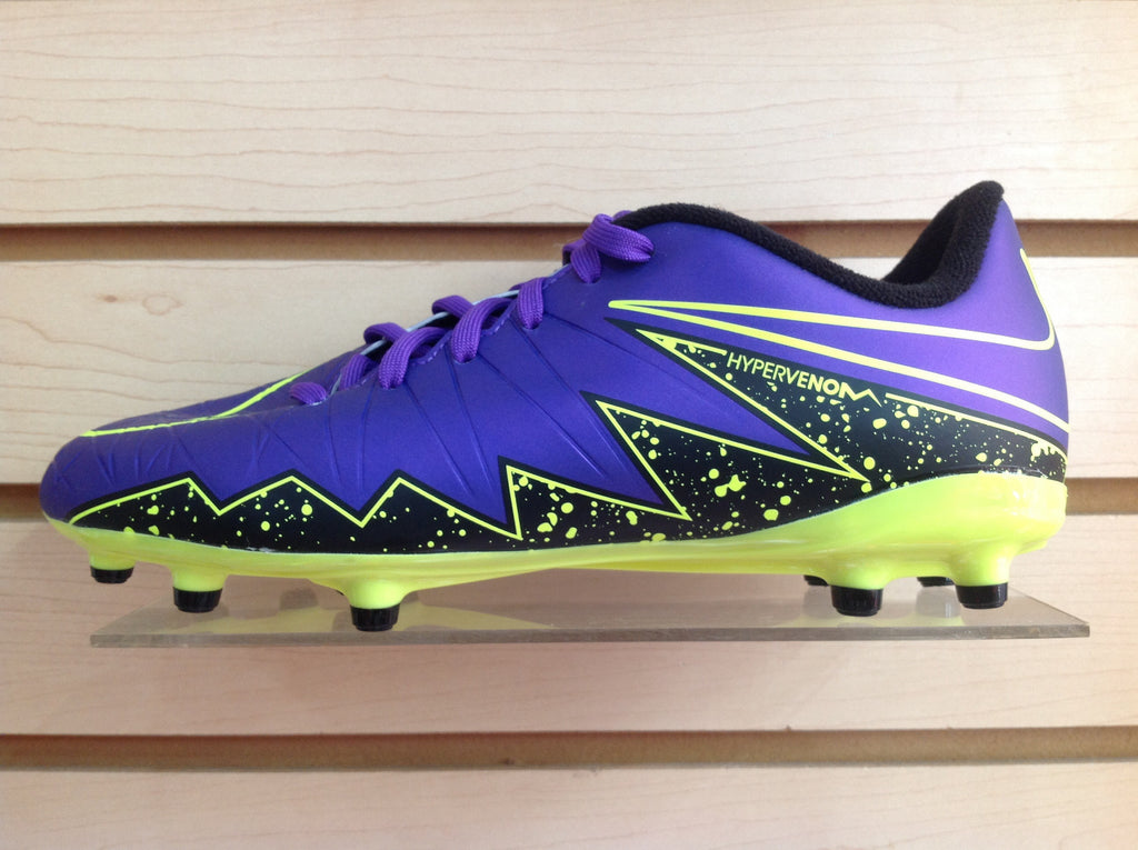 Tenis/Tacos Nike Jr Hypervenom Phelon II FG Morado/Verde – El